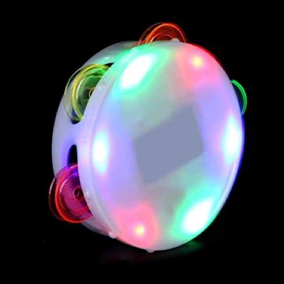 6.5" Light Up Round Tambourine Toy (Gift with Purchase) - Picture 1 of 10